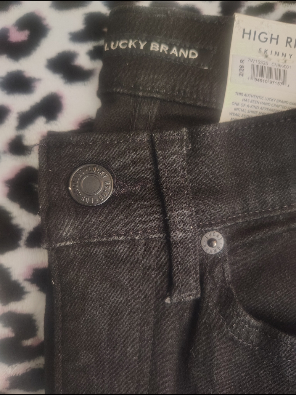 Lucky Brand High Rise Skinny Jeans - Black